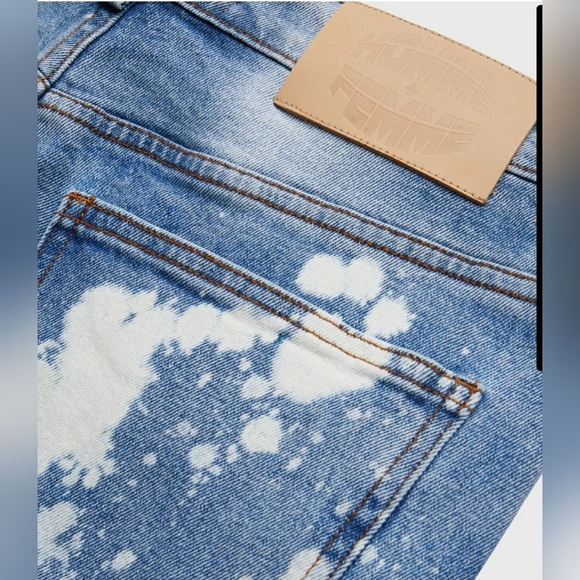 HOMME+FEMME TWILIGHT DENIM SPOT WASHED BLUE SIZE 32 - Picture 4 of 13